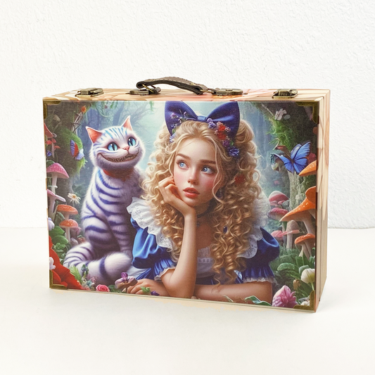 #01151 Customized Pattern Wooden Suitcase