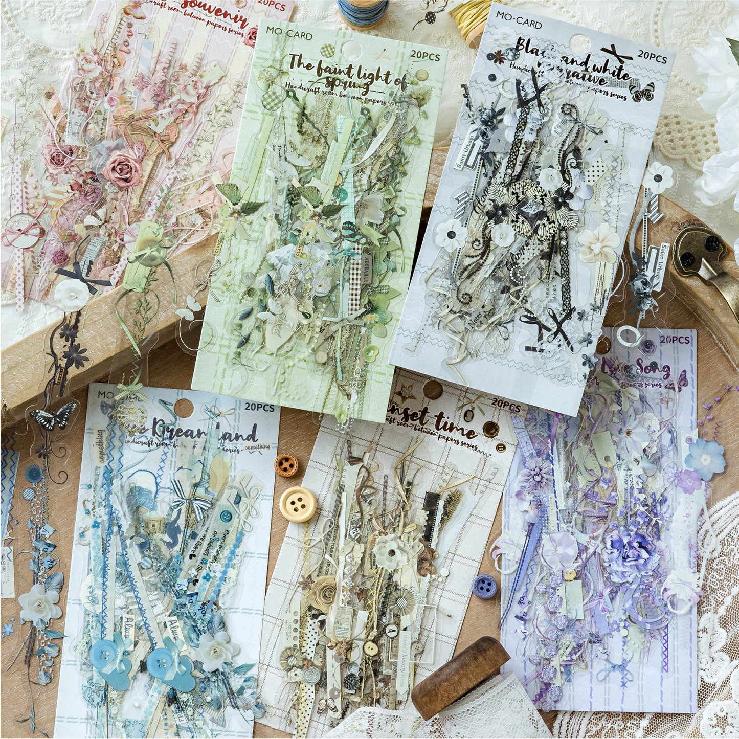 #02414 Flower Strips Series Sticker