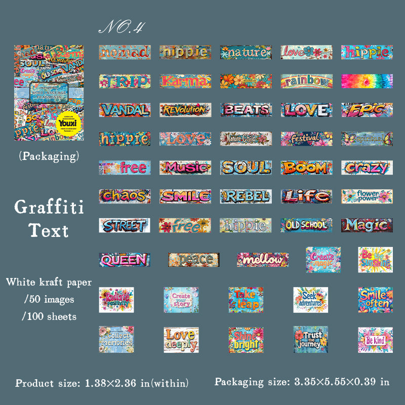 #02874 Word Pieces Series Sticker