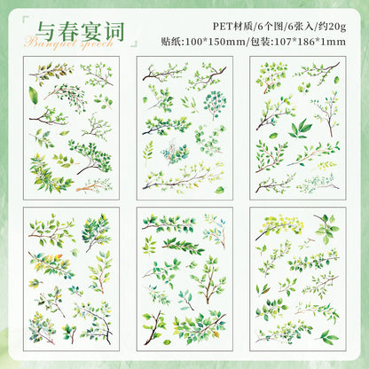 #02620 Flower All Arounded Series Sticker