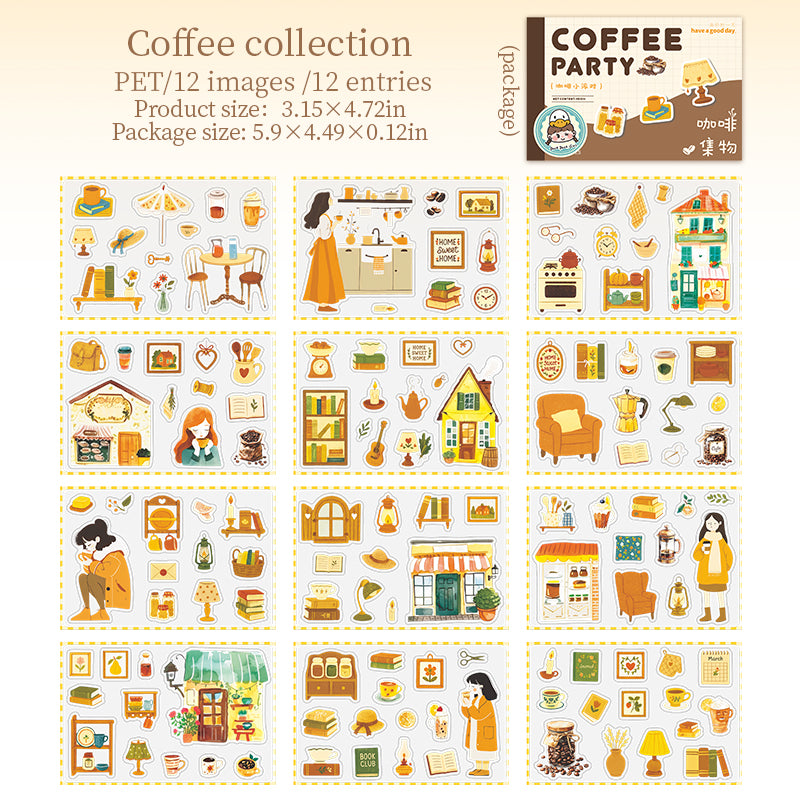 #02423 Coffe Bakery Party Series Sticker