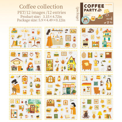 #02423 Coffe Bakery Party Series Sticker