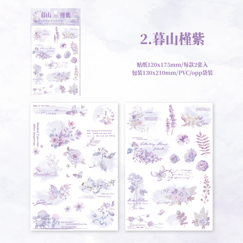 #02579 Flower Diary Series Sticker