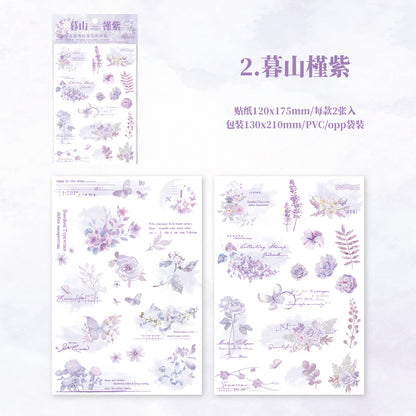 #02579 Flower Diary Series Sticker
