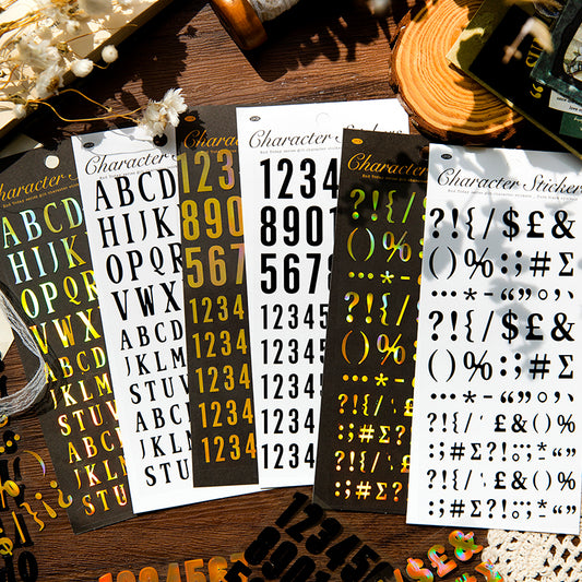 #02297 Golden Letters Series Sticker