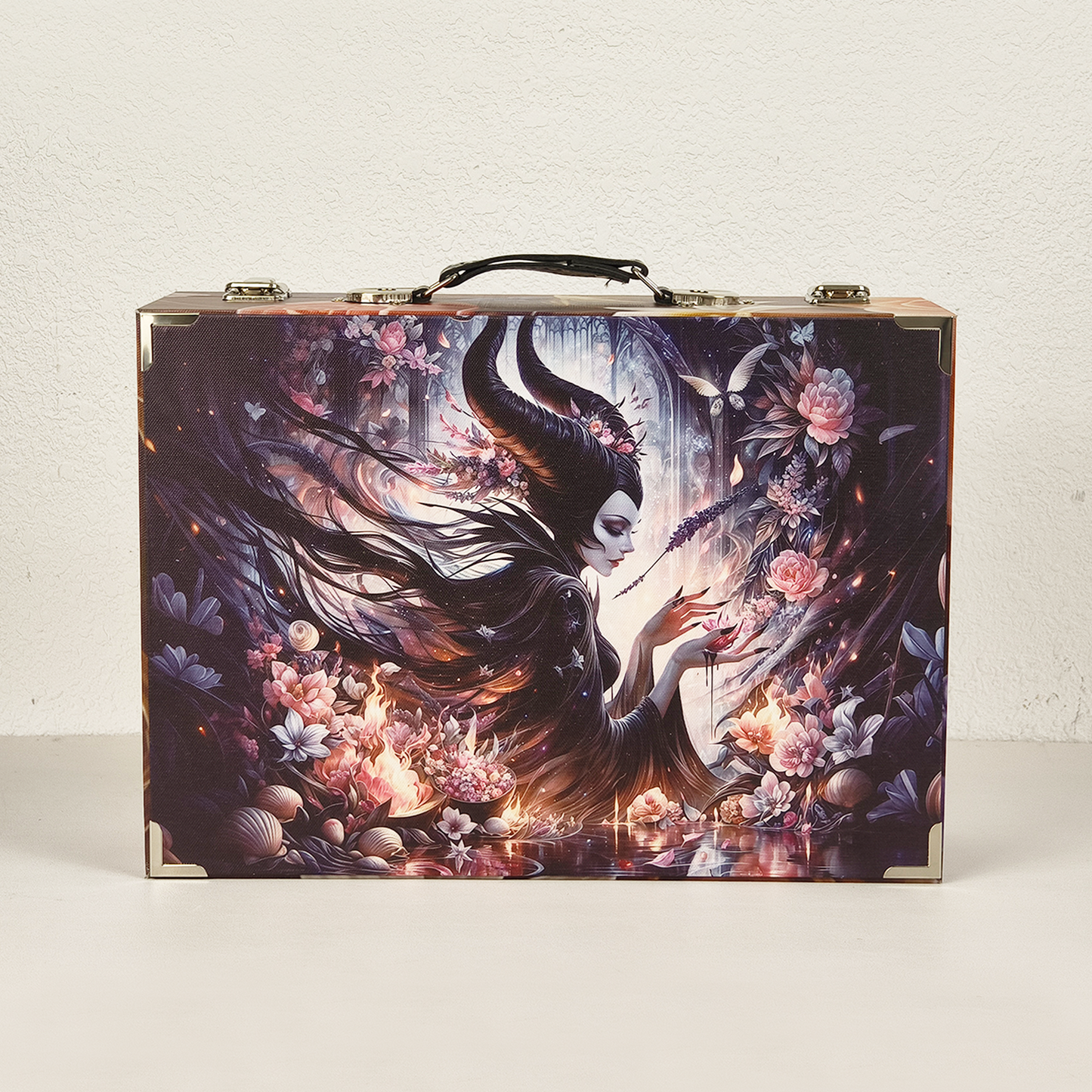 #01201 Customized Pattern Wooden Suitcase