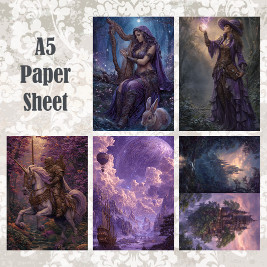 #5A201 POI Print A5 Cardstock Paper Set 10 Pcs
