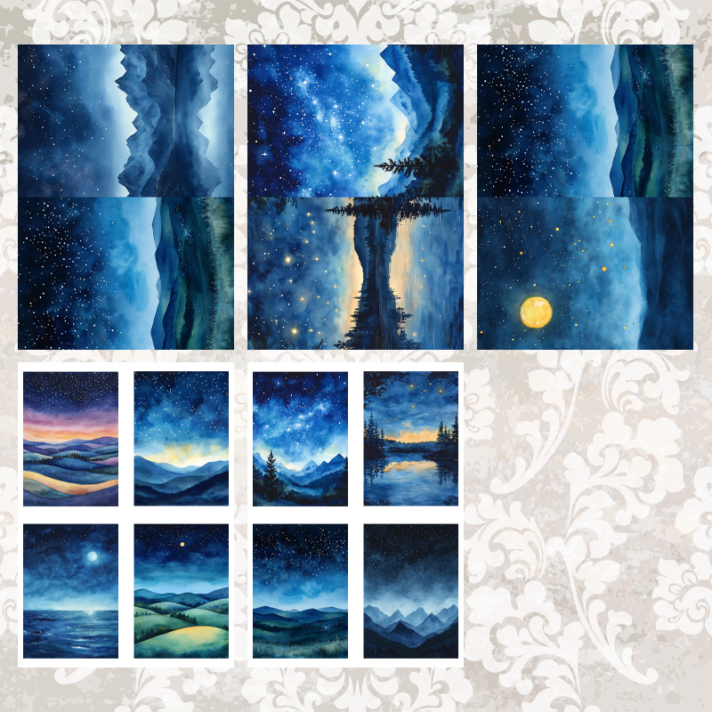 #5A203 POI Print A5 Cardstock Paper Set 10 Pcs