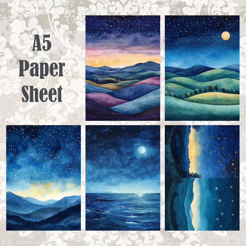 #5A203 POI Print A5 Cardstock Paper Set 10 Pcs