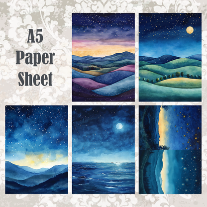 #5A203 POI Print A5 Cardstock Paper Set 10 Pcs