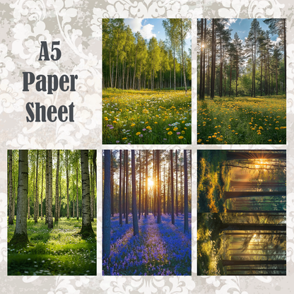 #5A204 POI Print A5 Cardstock Paper Set 10 Pcs