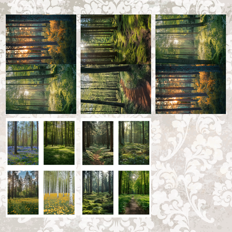 #5A204 POI Print A5 Cardstock Paper Set 10 Pcs