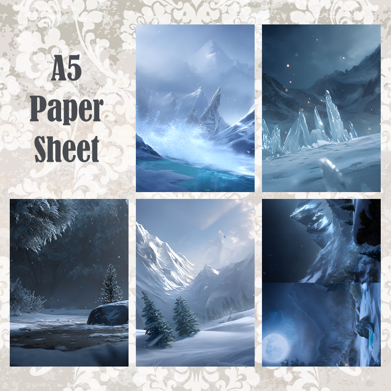 #5A207 POI Print A5 Cardstock Paper Set 10 Pcs