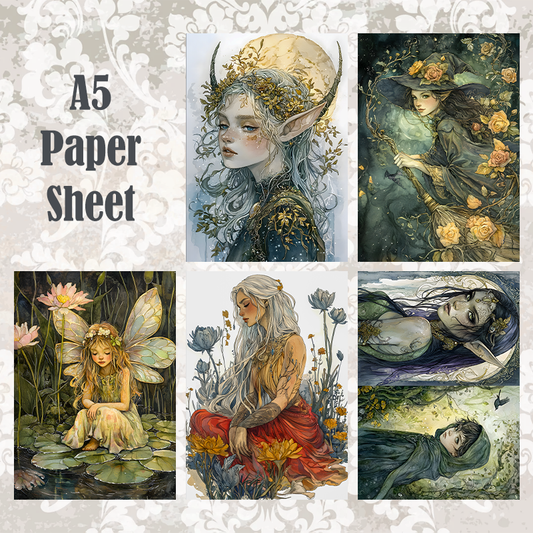 #5A20 POI Print A5 Cardstock Paper Set 10 Pcs