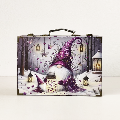 #01221 Customized Pattern Wooden Suitcase