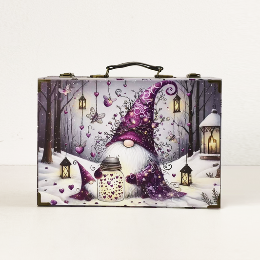 #01221 Customized Pattern Wooden Suitcase