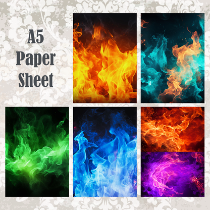 #5A211 POI Print A5 Cardstock Paper Set 10 Pcs