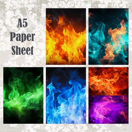 #5A211 POI Print A5 Cardstock Paper Set 10 Pcs