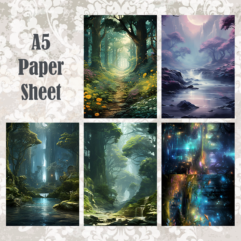 #5A212 POI Print A5 Cardstock Paper Set 10 Pcs