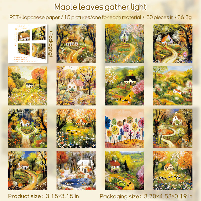 #02173 Scenery of Four Seasons Series Material Paper