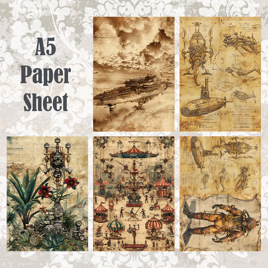 #5A216 POI Print A5 Cardstock Paper Set 10 Pcs