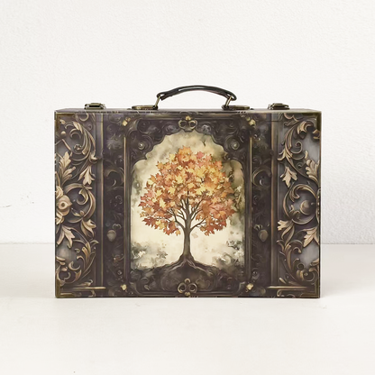 #01220 Customized Pattern Wooden Suitcase