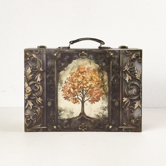 #01220 Customized Pattern Wooden Suitcase