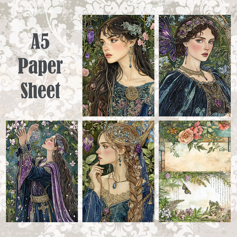 #5A221 POI Print A5 Cardstock Paper Set 10 Pcs