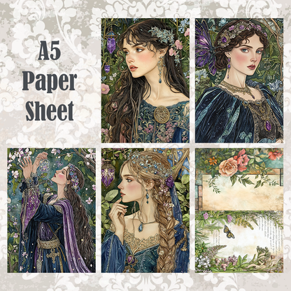 #5A221 POI Print A5 Cardstock Paper Set 10 Pcs