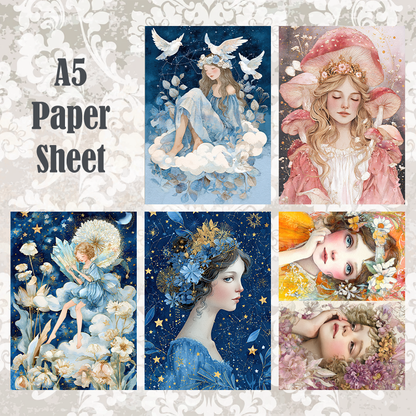 #5A222 POI Print A5 Cardstock Paper Set 10 Pcs