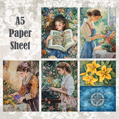 #5A223 POI Print A5 Cardstock Paper Set 10 Pcs