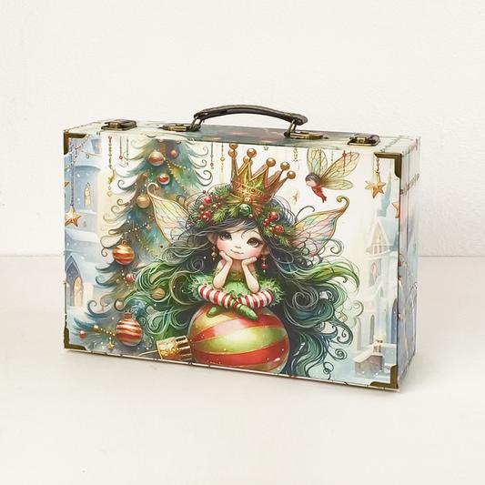 #01224 Customized Pattern Wooden Suitcase