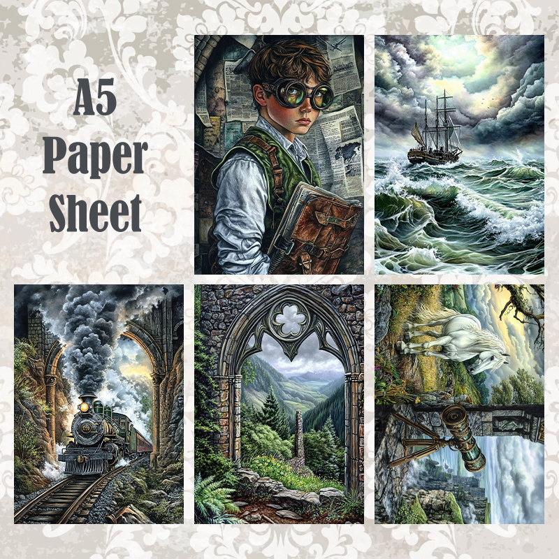 #5A224 POI Print A5 Cardstock Paper Set 10 Pcs