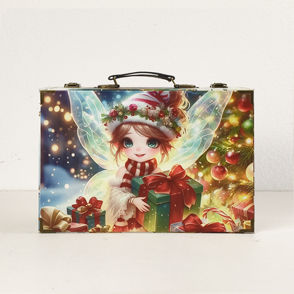 #01224 Customized Pattern Wooden Suitcase