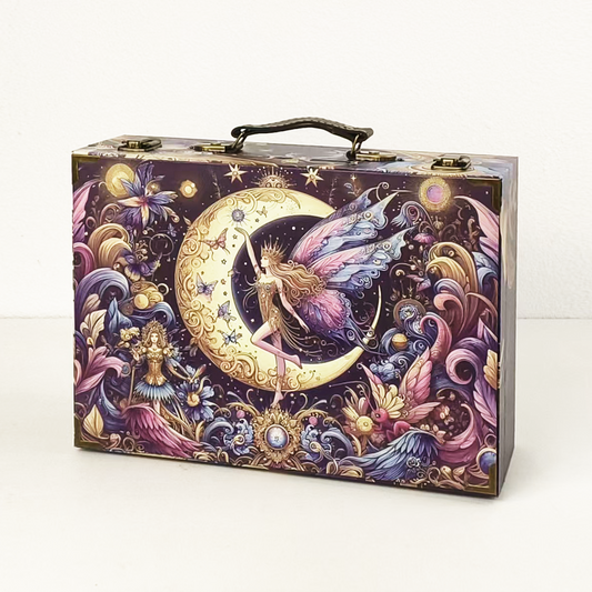 #01225 Customized Pattern Wooden Suitcase