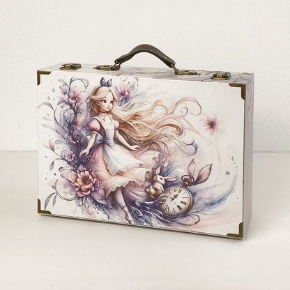 #01227 Customized Pattern Wooden Suitcase