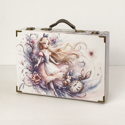 #01227 Customized Pattern Wooden Suitcase