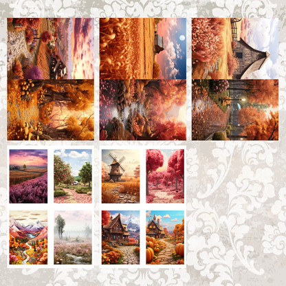 #5A227 POI Print A5 Cardstock Paper Set 10 Pcs