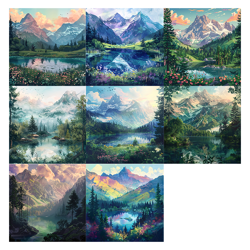 #03229 Customized PET Tape Spring Mountain