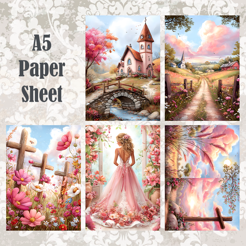 #5A233 POI Print A5 Cardstock Paper Set 10 Pcs