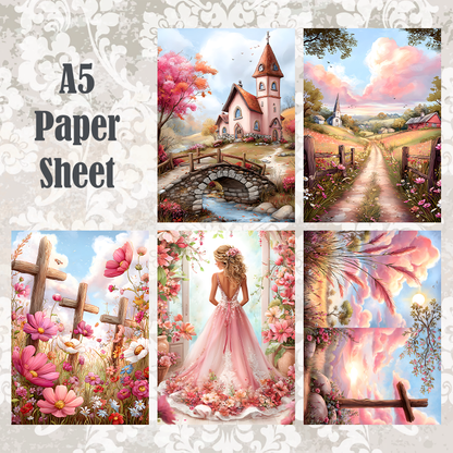 #5A233 POI Print A5 Cardstock Paper Set 10 Pcs