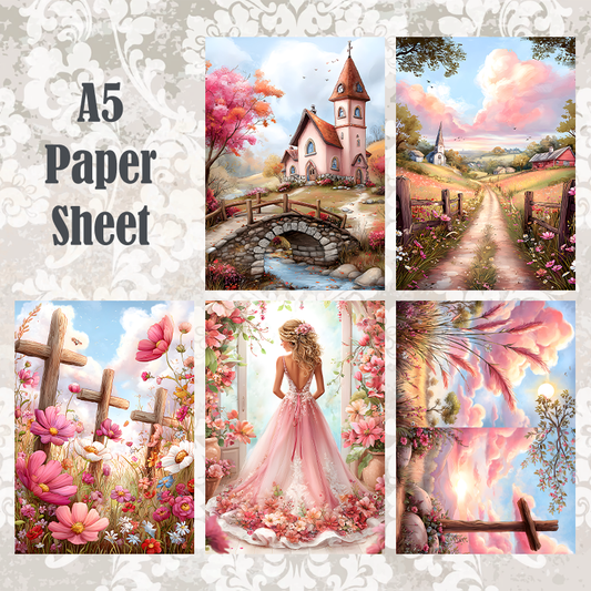 #5A233 POI Print A5 Cardstock Paper Set 10 Pcs
