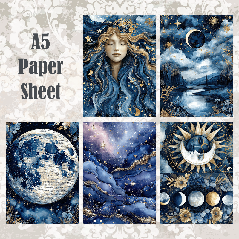 #5A237 POI Print A5 Cardstock Paper Set 10 Pcs