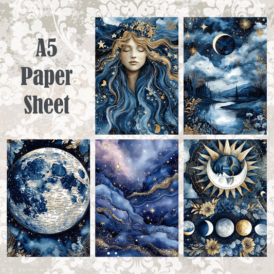 #5A237 POI Print A5 Cardstock Paper Set 10 Pcs