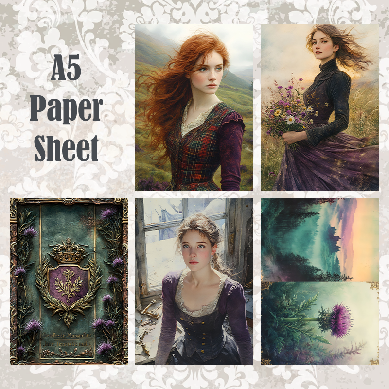 #5A238 POI Print A5 Cardstock Paper Set 10 Pcs