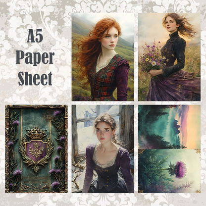 #5A238 POI Print A5 Cardstock Paper Set 10 Pcs