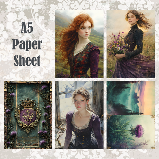 #5A238 POI Print A5 Cardstock Paper Set 10 Pcs