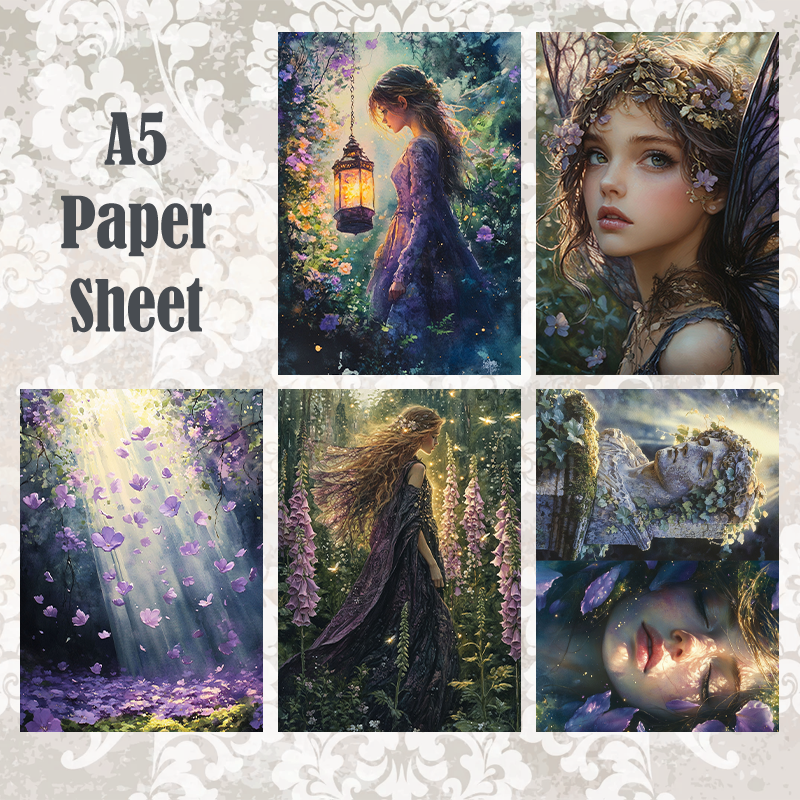#5A239 POI Print A5 Cardstock Paper Set 10 Pcs