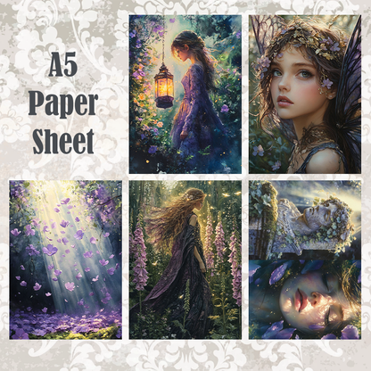 #5A239 POI Print A5 Cardstock Paper Set 10 Pcs