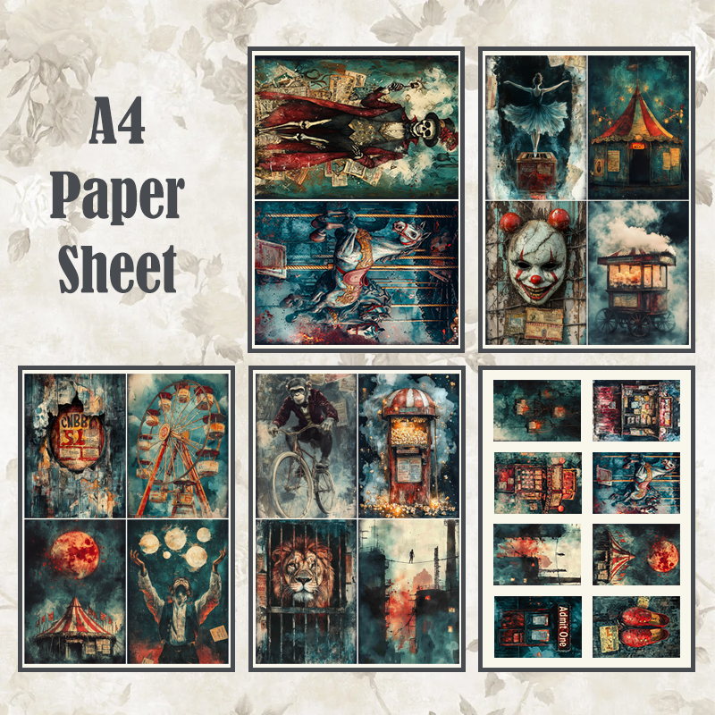 #23 POI Print A4 Cardstock Paper Set 5 Pcs